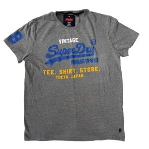Vintage Super Dry Gray Graphic Tee, Size XL, Tokyo Japan